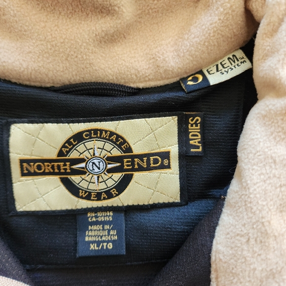 North End women polar fleece full zip Jacket. Beige /cream color,Size XL - Picture 6 of 8